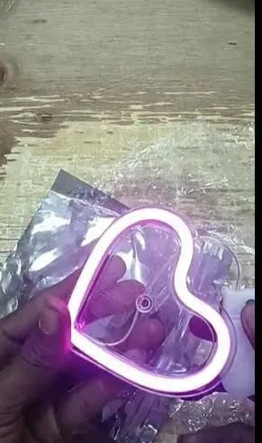 Heart Shaped Car Window Light with Suction Cups Solar Powered
